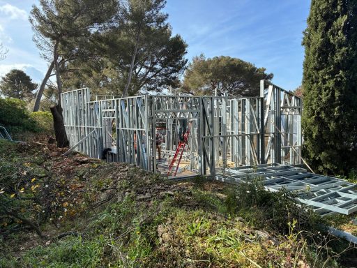 Villa en structure métallique, acier galvanisé à Sanary sur Mer Villa en structure métallique dans le Var en France